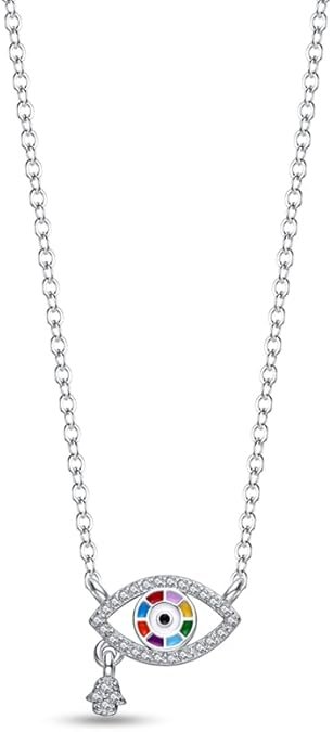 Sterling Silver Heart Pendant Necklace with Cubic Zirconia